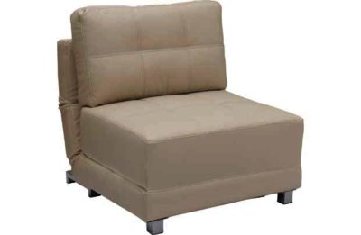Rita Leather Effect Futon Chair Bed - Cream